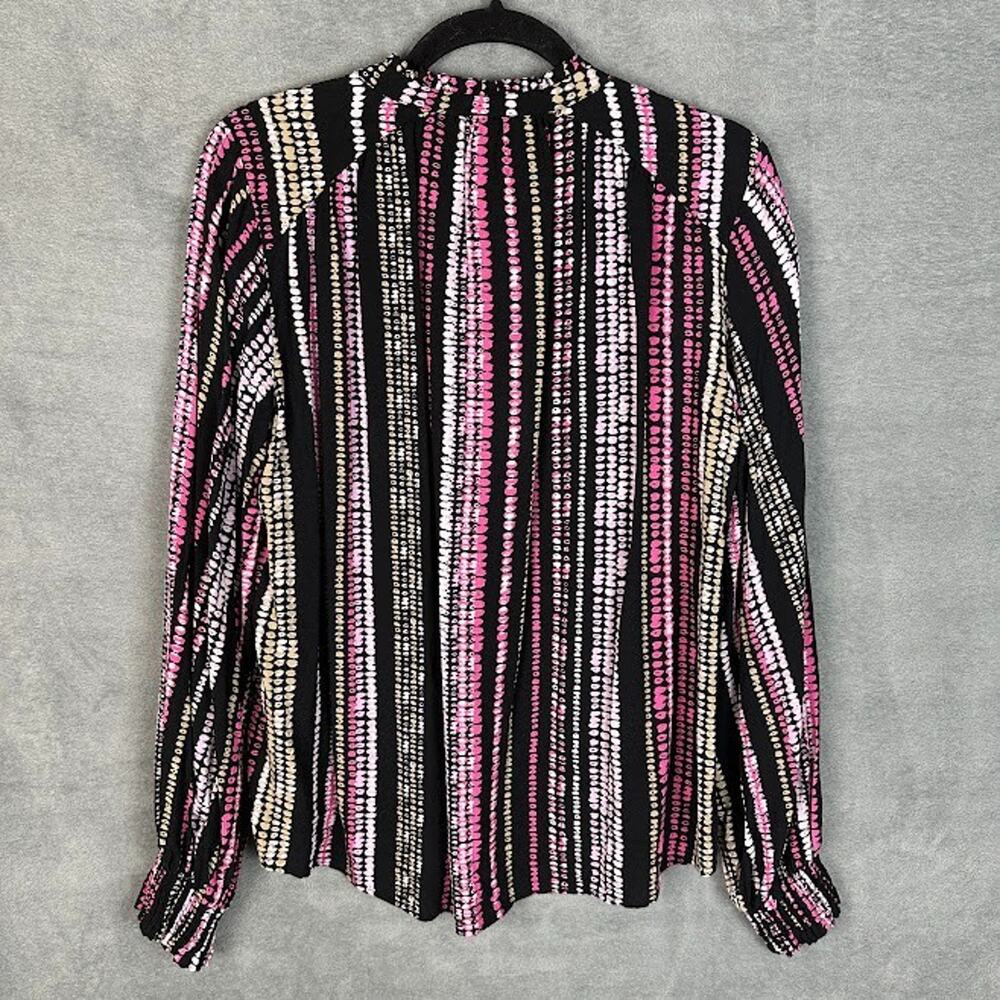 Maeve Anthropologie Top Womens Medium Black V Neck Long Sleeve Preppy Career - Picture 7 of 14
